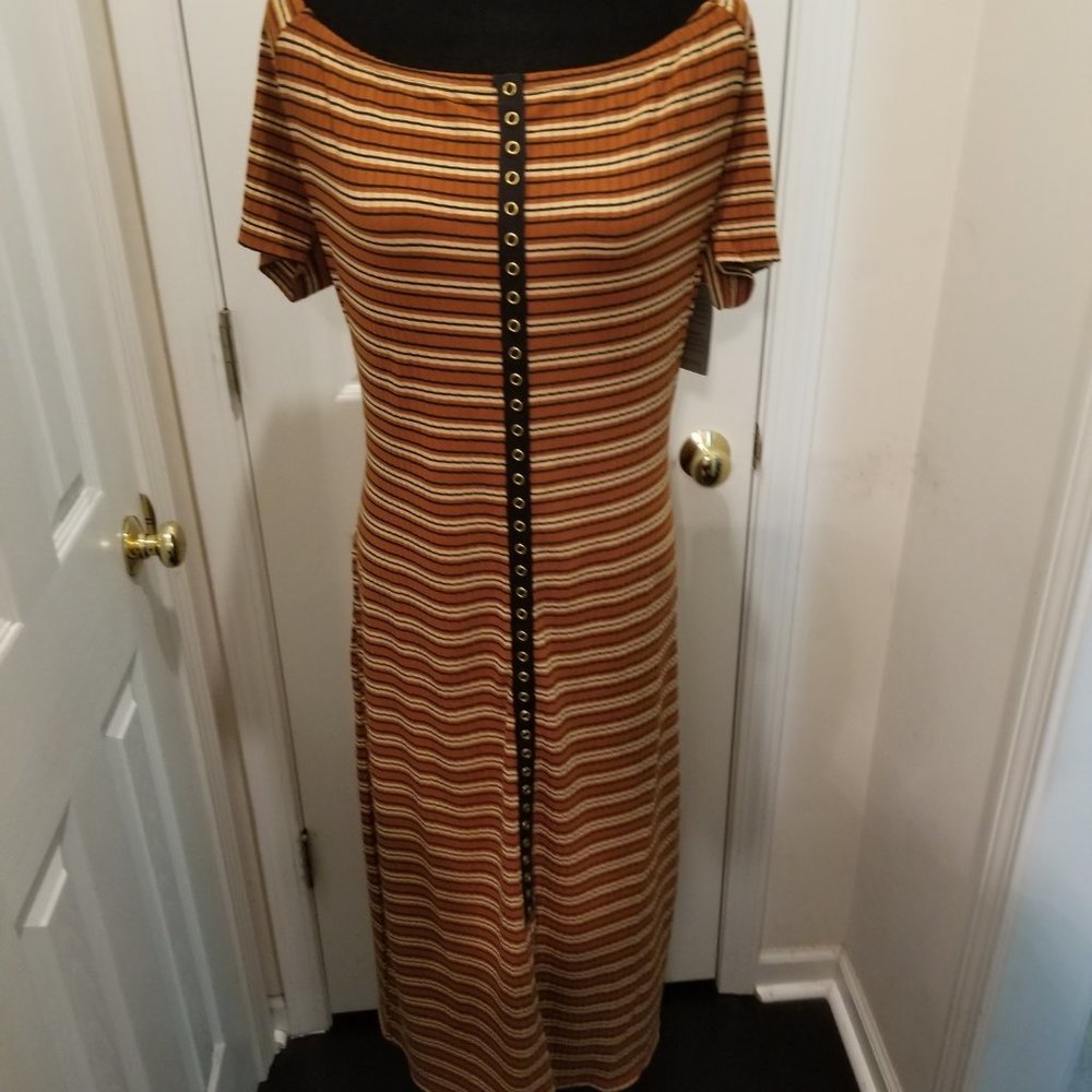 Knit off the shoulder dress
